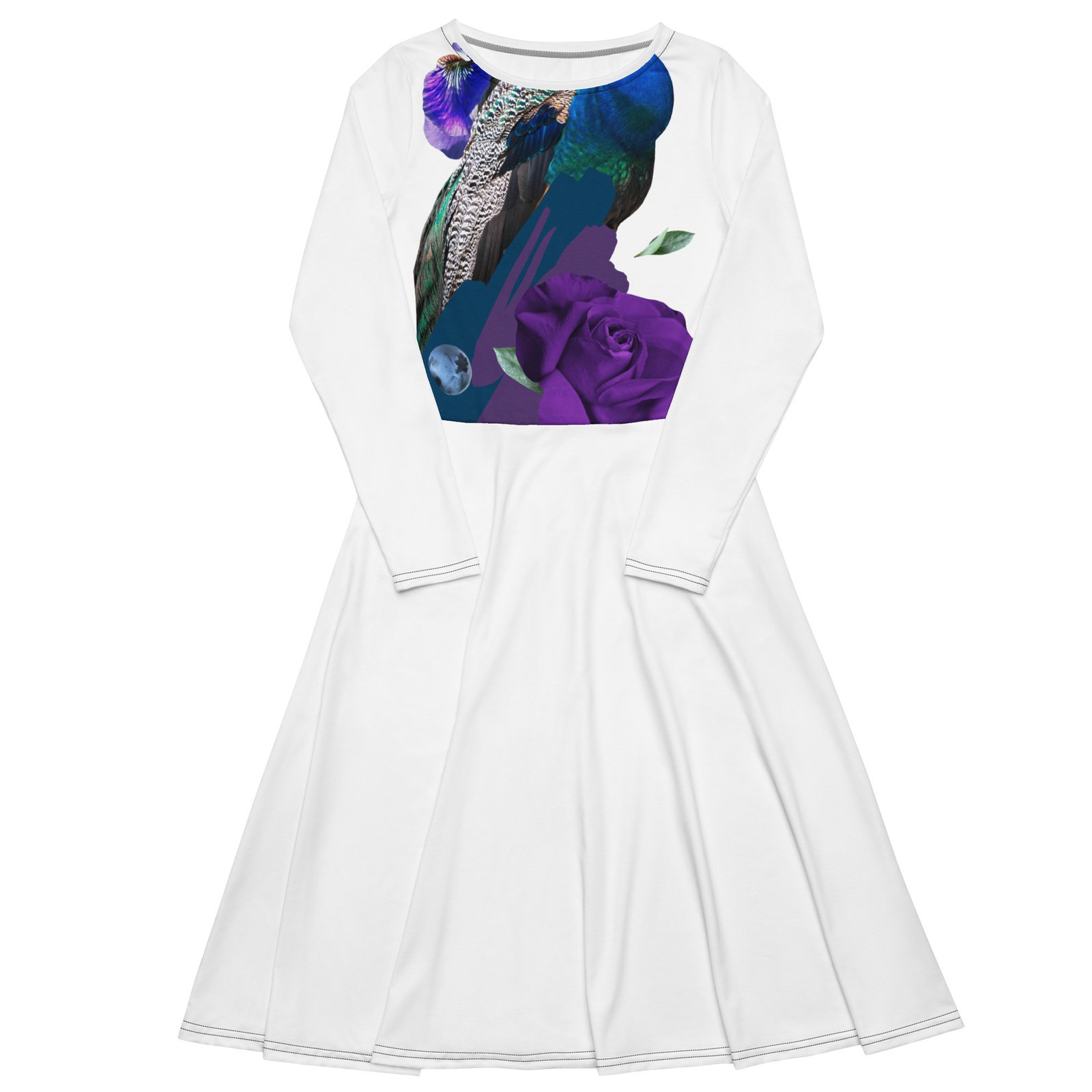 all-over-print-long-sleeve-midi-dress-white-front-69dd4c812e8e3